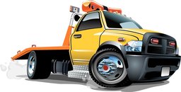 Image of Cartoon tow truck